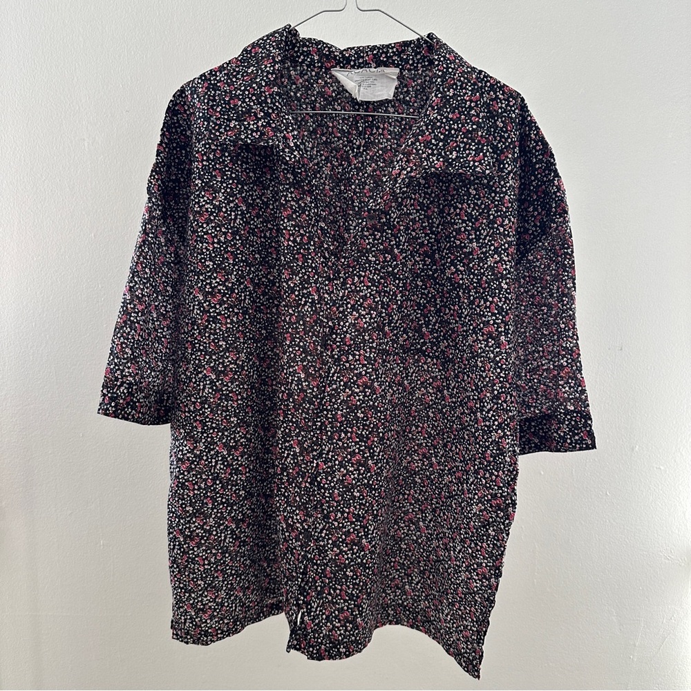 Acacia Swimwear Black Floral Coverup